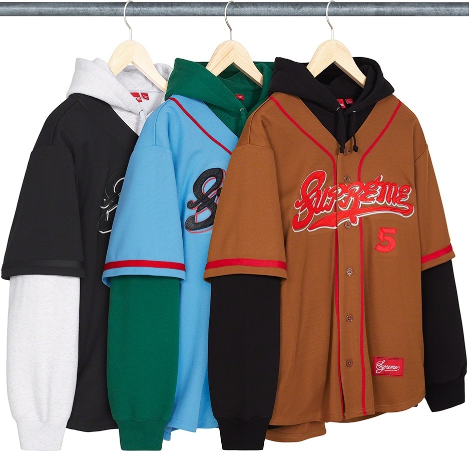 Baseball Jersey Hooded Sweatshirt